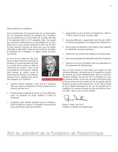 FP page rapport 04 - Fondation de Polytechnique - Ãcole ...