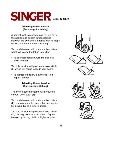 INSTRUCTION MANUAL - Singer