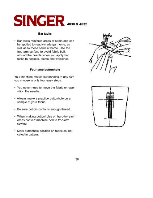 INSTRUCTION MANUAL - Singer