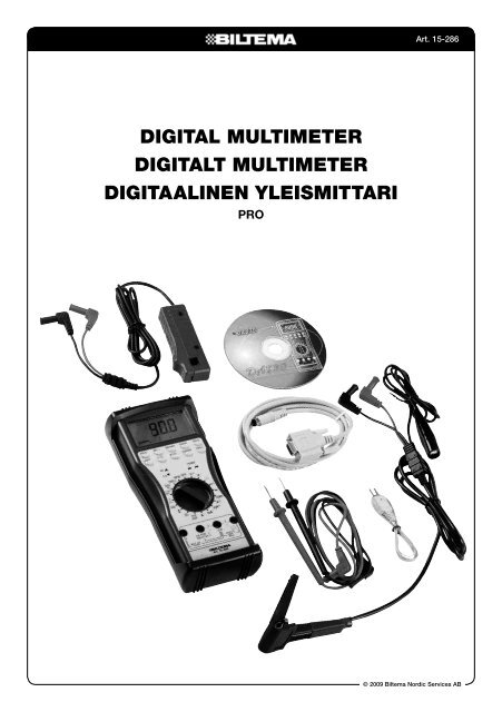 Digital multimeter Digitalt multimeter Digitaalinen yleismittari - Biltema