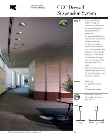 CGC Drywall Suspension System - Kenroc Building Materials