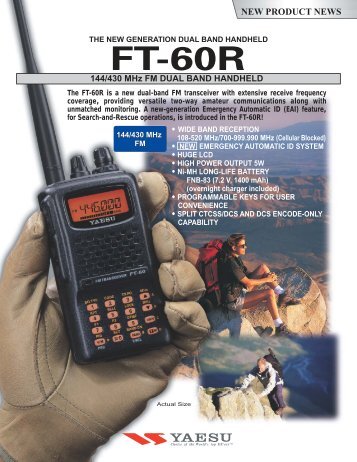 FT-60 Br - Yaesu UK Ltd