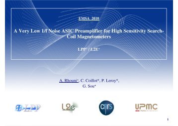 A Very Low 1/f Noise ASIC Preamplifier for High Sensitivity ... - LPP