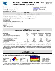 MATERIAL SAFETY DATA SHEET - Kenroc Building Materials