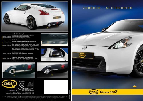 Nissan 370Z - Cobra-SOR