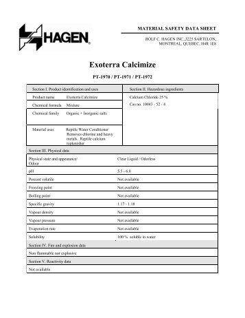 Exoterra Calcimize - Rolf C. Hagen Inc.