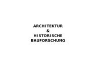 architektur & historische bauforschung - Baugeschichte und ...