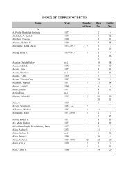 INDEX OF CORRESPONDENTS - The Amistad Research Center