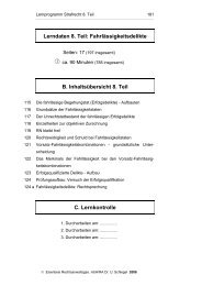 Lerndaten 8. Teil: Fahrlässigkeitsdelikte