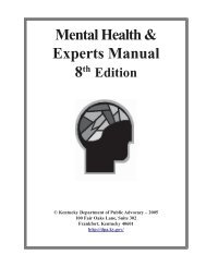Mental Health & Experts Manual - Department of Public Advocacy