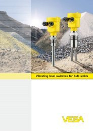 Vibrating level switches for bulk solids