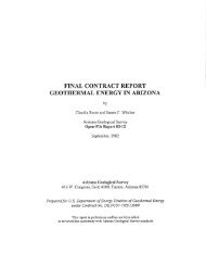 final contract report geothermal energy in arizona - The Arizona ...