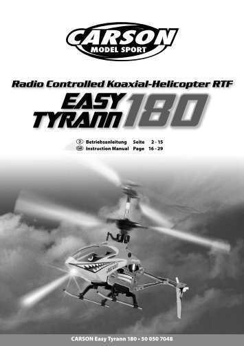 Radio Controlled Koaxial-Helicopter RTF - Carson