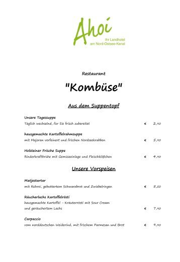 Speisekarte Kombüse 2014 (PDF) - Ahoi-Hotel