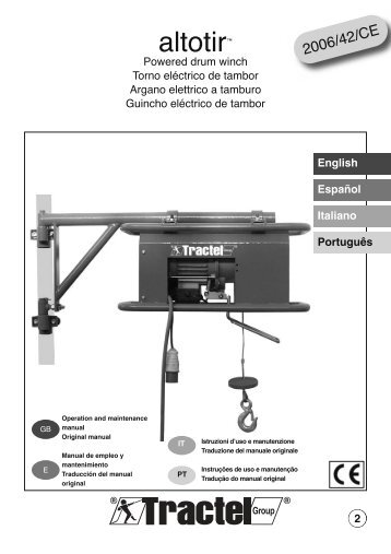 Instrucciones para el usuario - Tractel