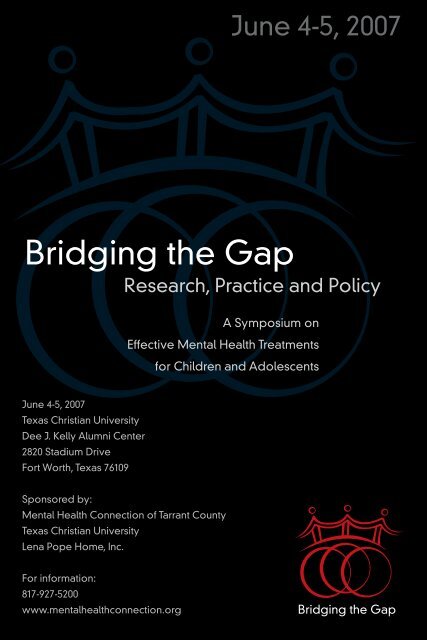 2007 Bridging the Gap Brochure - Mental Health Connection