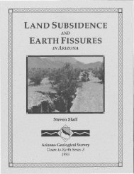 Land Subsidence and Earth Fissures in Arizona - The Arizona ...