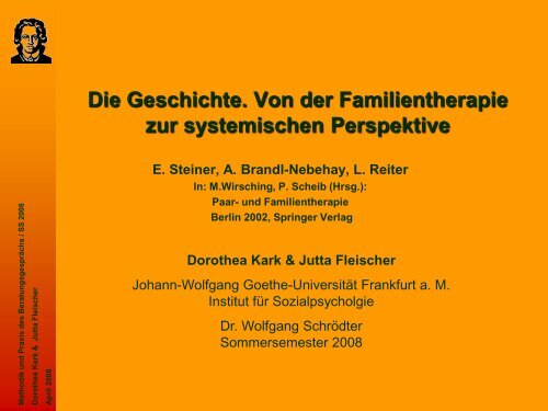 Von der Familientherapie zur systemischen Perspektive - Wolfgang ...