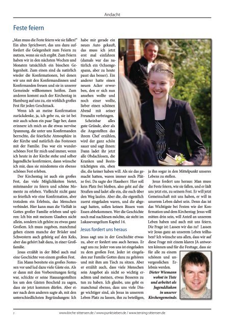 Ausgabe April / Mai 13 - luth. Kirchengemeinde Sittensen