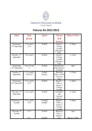 Fixtures list 2012-2013