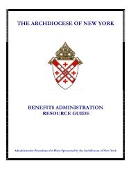 the archdiocese of new york benefits administration resource guide