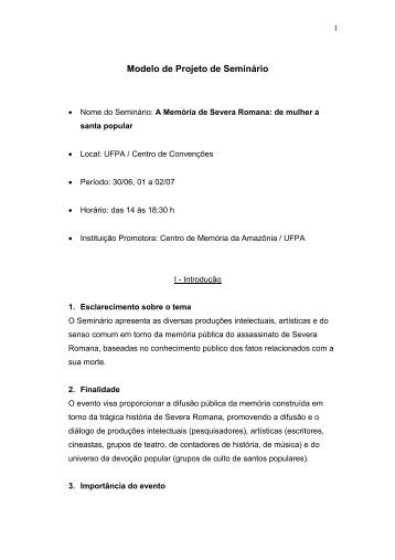 Modelo de Projeto de SeminÃ¡rio - Universidade Federal do ParÃ¡