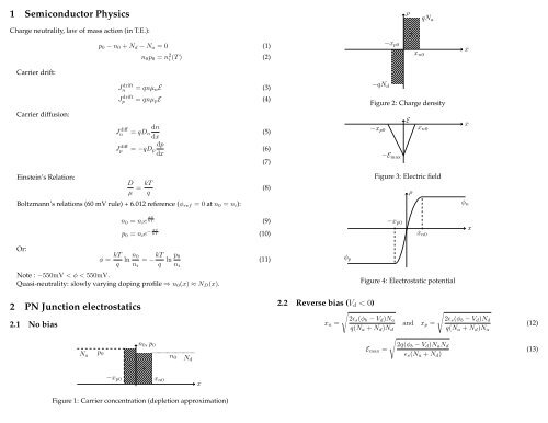 1 Semiconductor Physics 2 PN Junction electrostatics