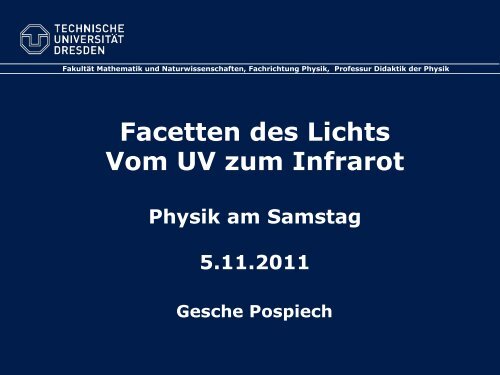 Material zum Vortrag (9,1 MB pdf-Datei) - Physik am Samstag