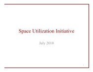 Space Utilization Initiative Presentation (PDF) - Facilities Management