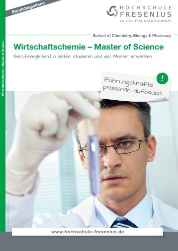 Wirtschaftschemie â Master of Science - Hochschule Fresenius