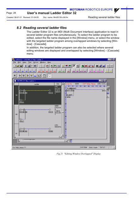 USER'S MANUAL Ladder Editor 32 version 1.2 - Motoman