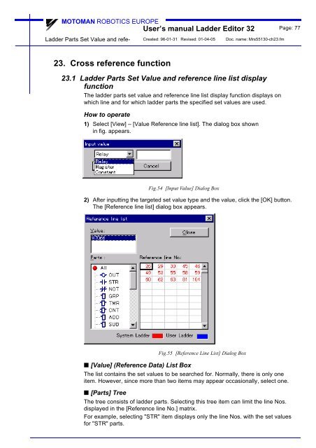 USER'S MANUAL Ladder Editor 32 version 1.2 - Motoman