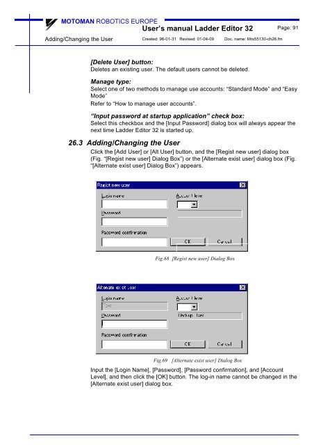 USER'S MANUAL Ladder Editor 32 version 1.2 - Motoman