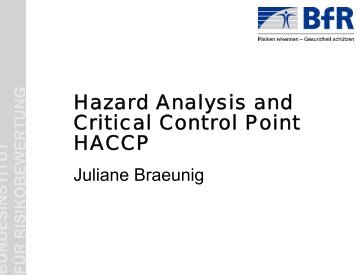 Hazard Analysis and Critical Control Point HACCP - the Safe Food ...