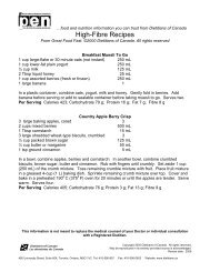 High Fibre Recipes (PDF) - Western Health