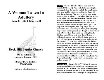 A Woman Taken In Adultery - Bibleteacher.org