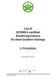 List of ECOWILL-certified Ecodriving trainers for short ... - Ecodrive.org