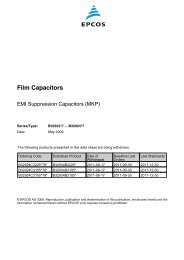 Data Sheets - EPCOS