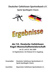 Ergebnisse - Gehörlosen-Sportverband Thüringen e.V.