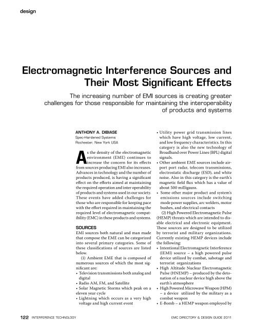 2011 EMC Directory & Design Guide - Interference Technology