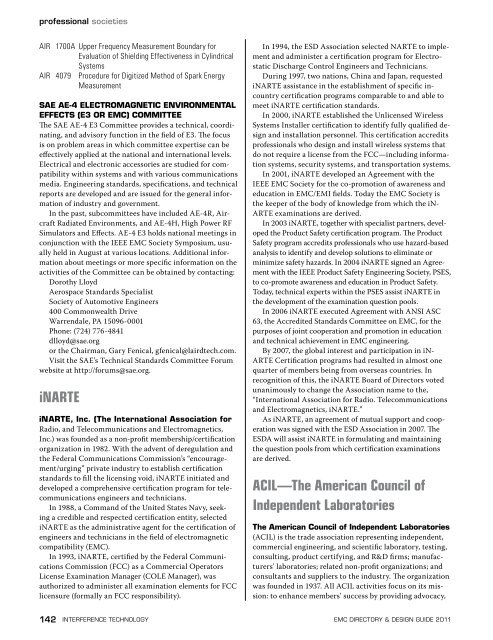 2011 EMC Directory & Design Guide - Interference Technology