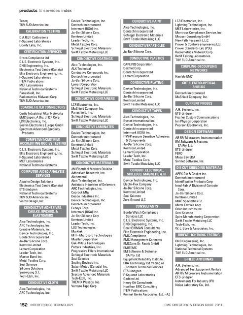 2011 EMC Directory & Design Guide - Interference Technology