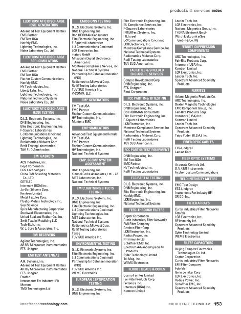 2011 EMC Directory & Design Guide - Interference Technology