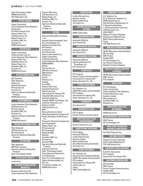 2011 EMC Directory & Design Guide - Interference Technology