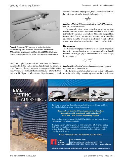 2011 EMC Directory & Design Guide - Interference Technology