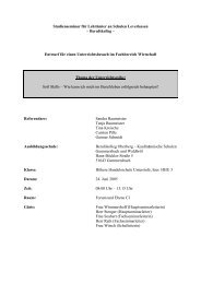Unterrichtsentwurf - Schulen in der Region Oberberg