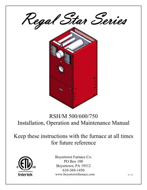 Regal Star Series - Columbia Heating
