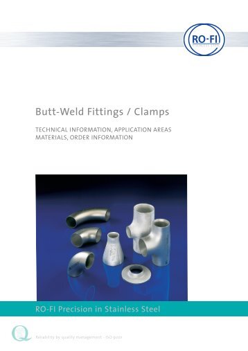 Butt-Weld Fittings / Clamps - RO-FI Edelstahl