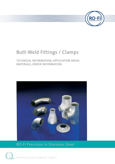 Butt-Weld Fittings / Clamps - RO-FI Edelstahl