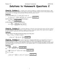 Solutions to Homework Questions 2